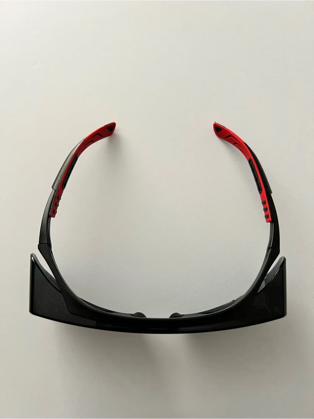 Fimoson Safety Shield Sunglasses Black with Red Arms Can Fit Over Glasses 2 Pack